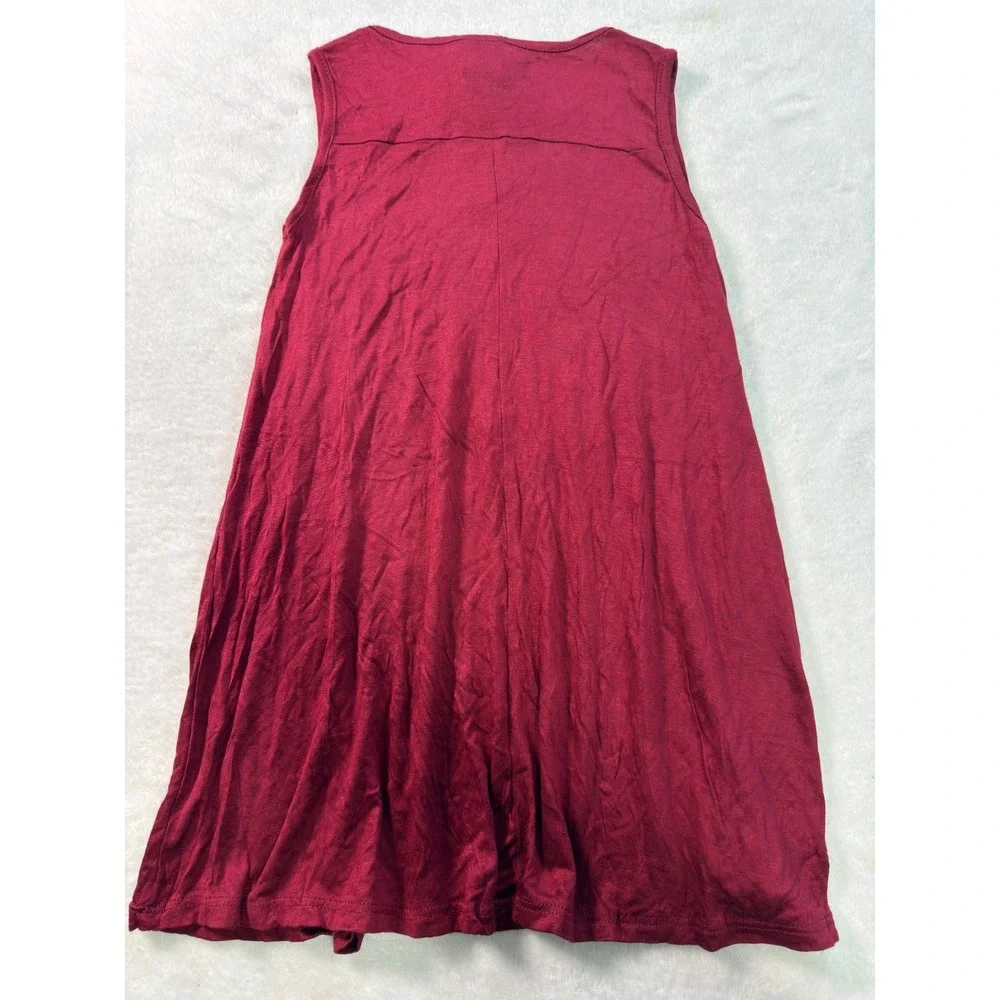 Color Bear Kids Burgundy Rayon Spandex Sleeveless Swing Tank‎ GD 300 Size 6-7